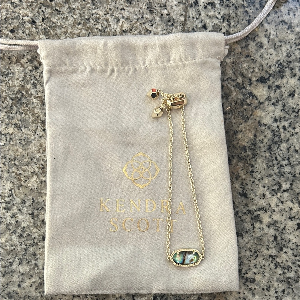 Kendra Scott Gold Bracelet with Iridescent Stone